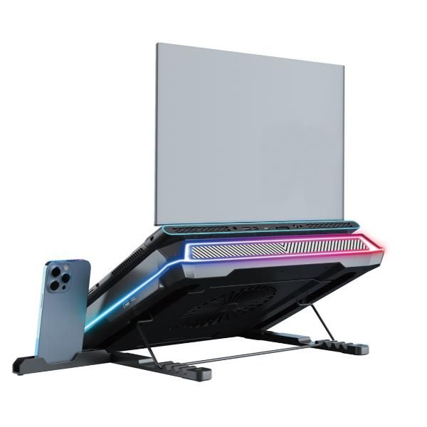 Base De Refrigeracion Para Portatiles Gaming Conceptronic Thyia04b Hasta 19" Ventilador Luz Rgb