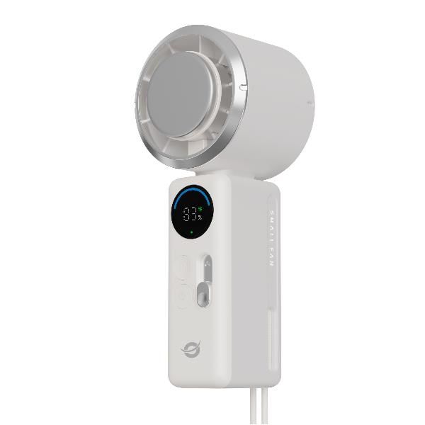 Ventilador Mini Portatil Conceptronic Aeriva03c Turbo Placa Enfriamiento Pantalla Digital Blanco Cre