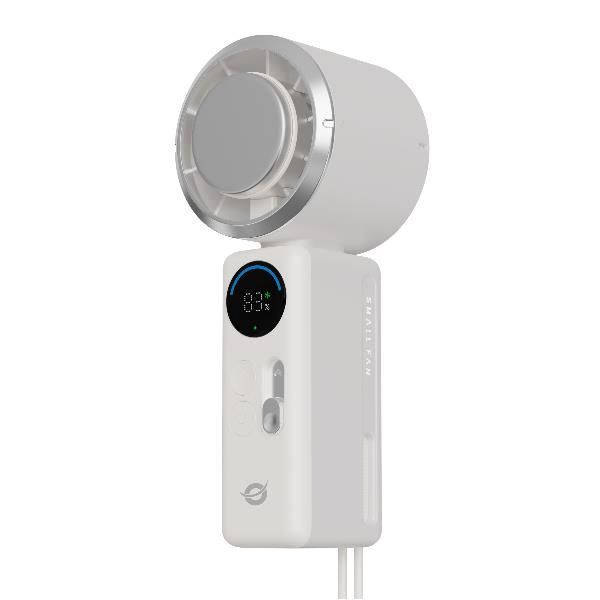 Ventilador Mini Portatil Conceptronic Aeriva03c Turbo Placa Enfriamiento Pantalla Digital Blanco Cre