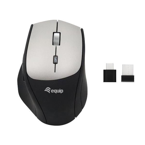 Mouse Equip Wireless 245115 Usb-c / Usb-a 6 Botones 240 Dpi