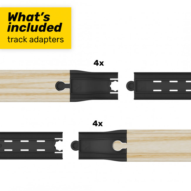 Complemento Intelino Adaptadores De Pistas De Madera Tren Intelino Robot Hover Image