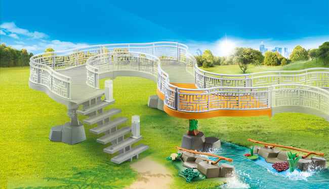 Playmobil Diversion En Familia Extension Plataforma De Observacion Zoo Hover Image