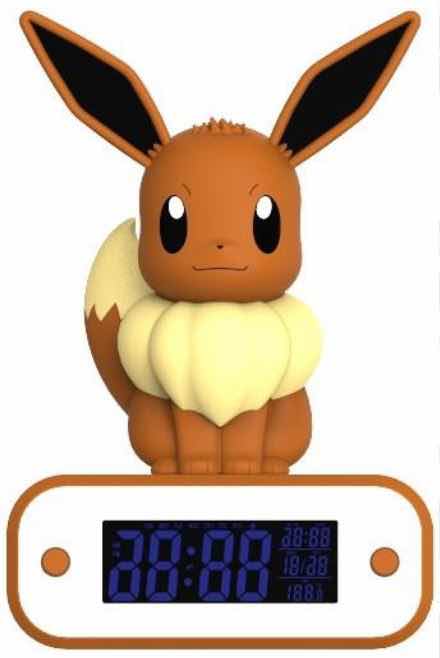 Lampara Led Reloj Despertador Teknofun Madcow Entertainment Pokemon Eevee 20 Cm Hover Image