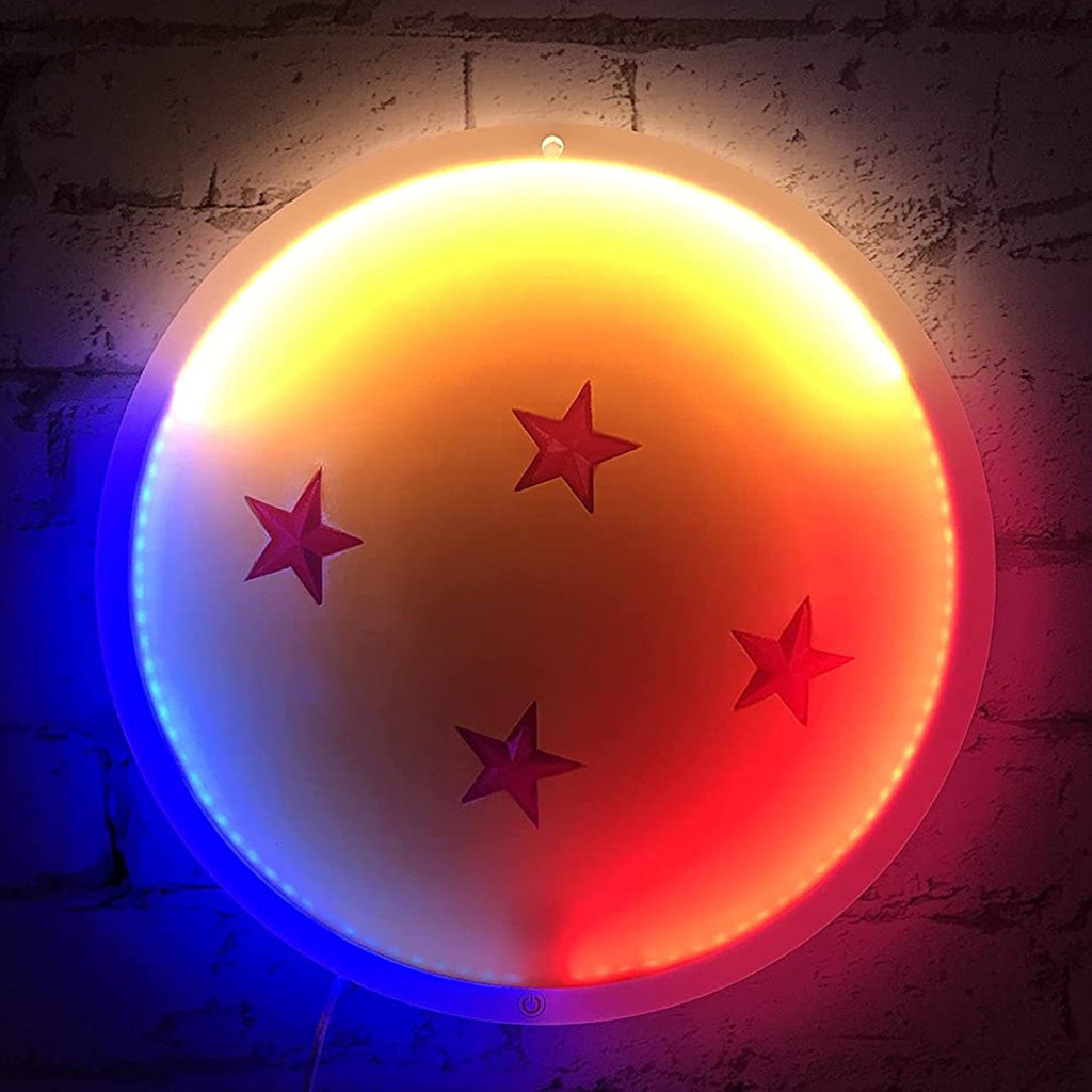 Mural Lampara Neon Teknofun Madcow Entertainment Dragon Ball Z Bola De Dragon 30 Cm