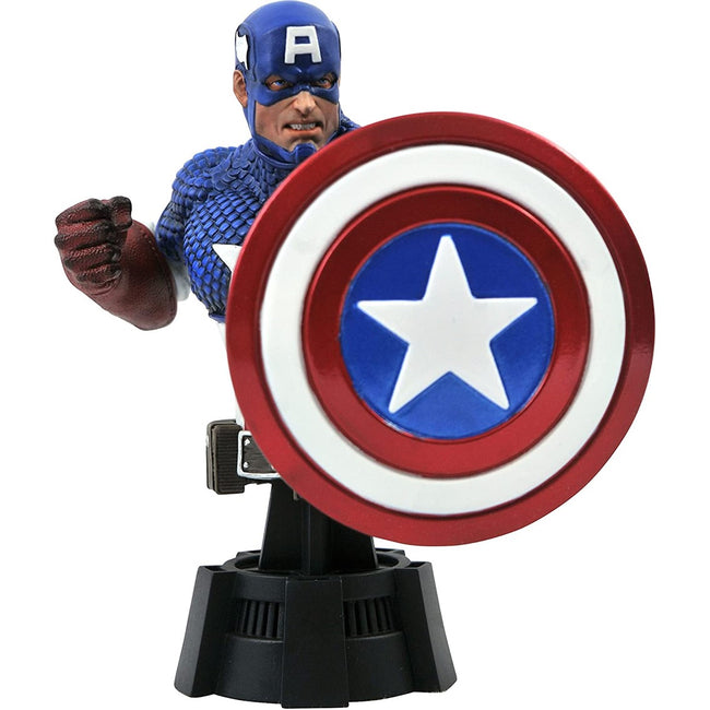 Figura Busto Diamond Select Toys Marvel Animado Capitan America Escala 1 - 7 Resina Hover Image