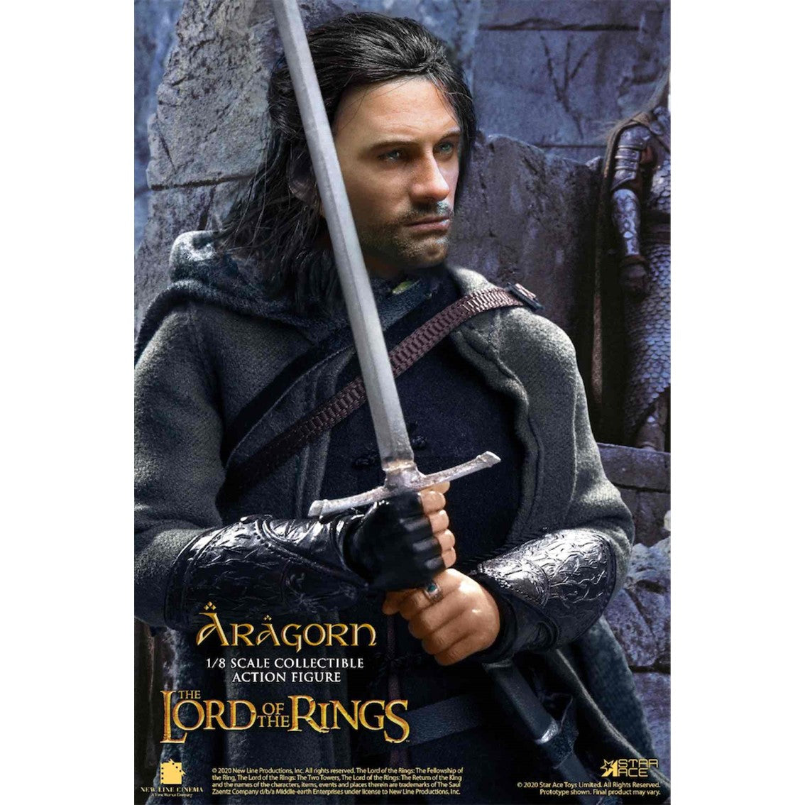 Figura Star Ace El Seor De Los Anillos Aragorn 2.0 Version Especial Real Master Serie 22.5 Cm