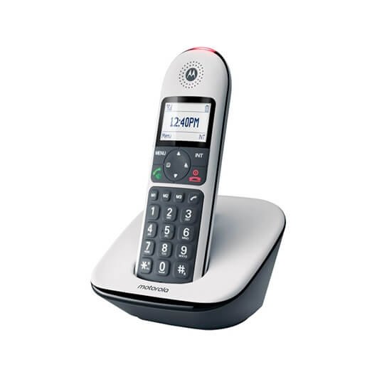 Telefono Inalambrico Dect Digital Motorola Cd5001 Blanco - Pantalla Retroiluminada - Teclas Grandes Hover Image