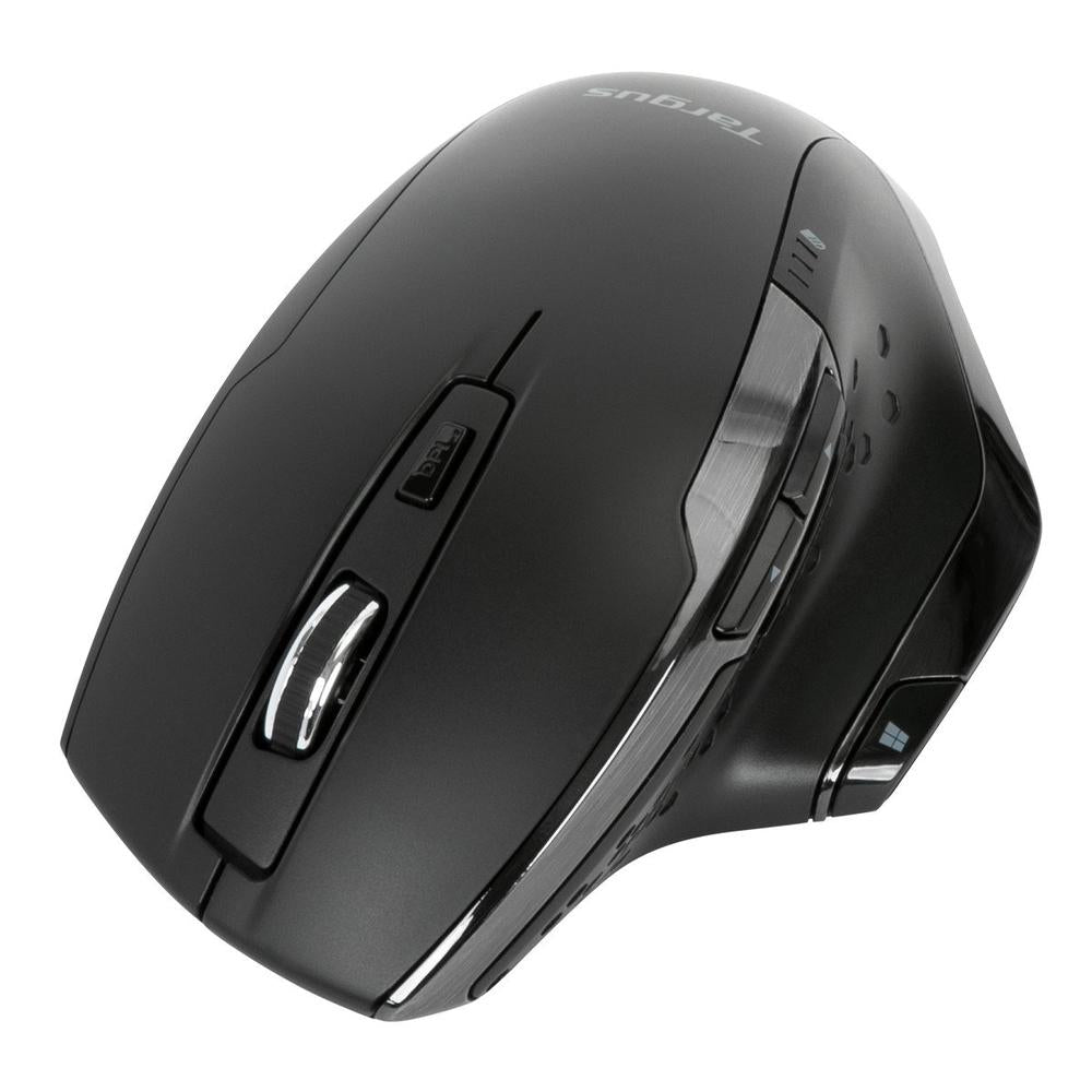 Mouse Raton Ergonomico Targus Bluetrace Wireless Inalambrico Antimicrobiano Negro