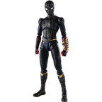 Figura Tamashii Nations Marvel Spider - Man No Way Home Spider - Man Traje Negro & Dorado Sh Figuarts