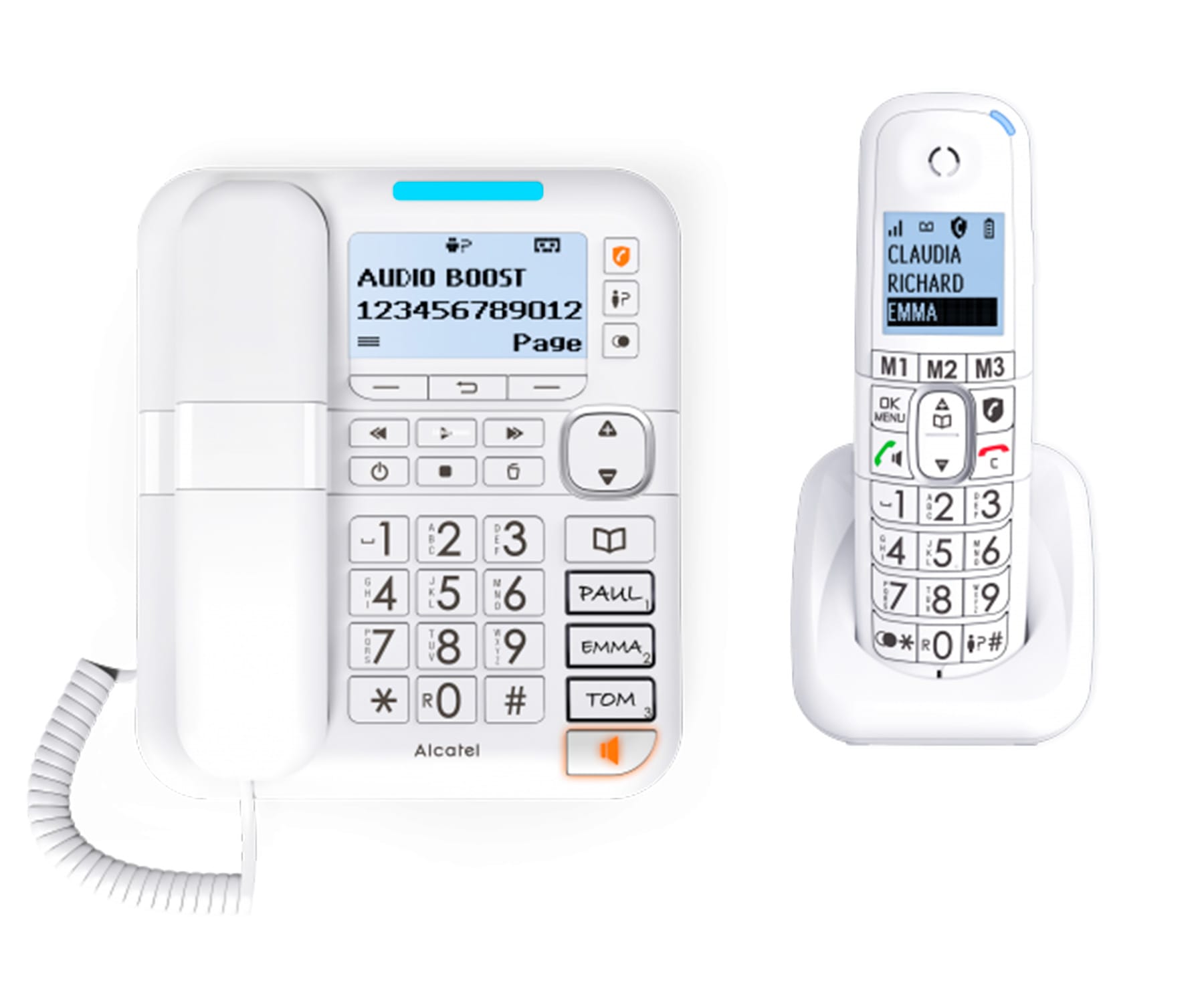 Teléfono Fijo Duo Alcatel Dec Xl785 Combo