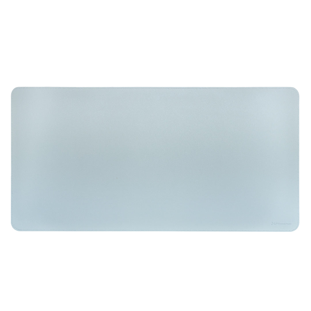Phoenix Matepad Alfrombrilla Escritorio Ratón Pu 80 X 40 Cm Antideslizante Impermeable Materíal Simil Cuero Azul - Gris