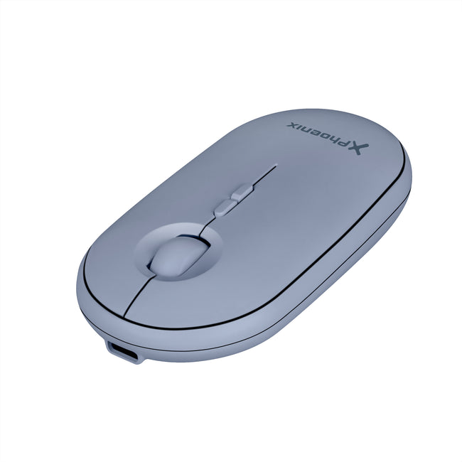 Ratón Inalambrico Rebble Bluetooth Y 2.4 Ghz Hasta 3 Dispositivos Con Receptor Usb Clic Silencioso Para Portátil Notebook Pc Chomebook Mac Color Azul Hover Image