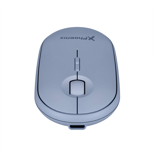 Ratón Inalambrico Rebble Bluetooth Y 2.4 Ghz Hasta 3 Dispositivos Con Receptor Usb Clic Silencioso Para Portátil Notebook Pc Chomebook Mac Color Azul Main Image