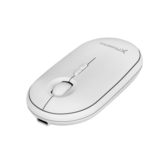 Phoenix Rebble Ratón Inalambrico Bluetooth Y 2.4 Ghz Hasta 3 Dispositivos Con Receptor Usb Clic Silencioso Para Portátil Notebook Pc Chomebook Mac Color Blanco Hover Image