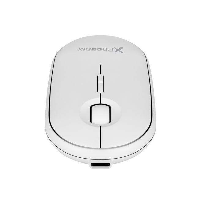 Phoenix Rebble Ratón Inalambrico Bluetooth Y 2.4 Ghz Hasta 3 Dispositivos Con Receptor Usb Clic Silencioso Para Portátil Notebook Pc Chomebook Mac Color Blanco Main Image