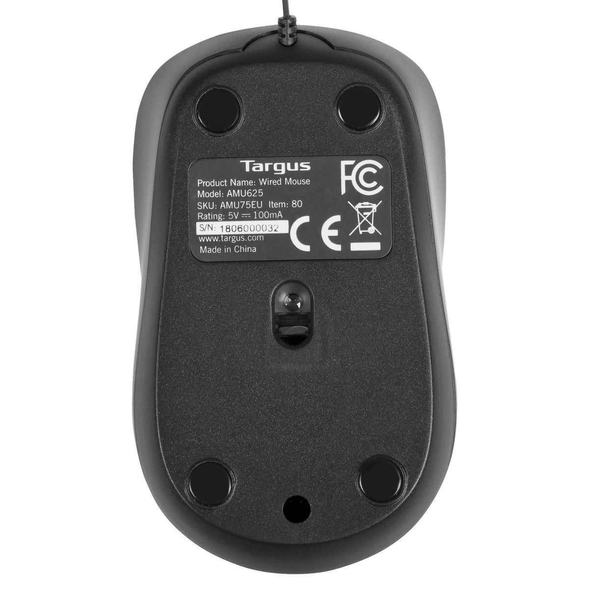Mouse Raton Targus Blue Trace Compacto Usb Tipo A Negro