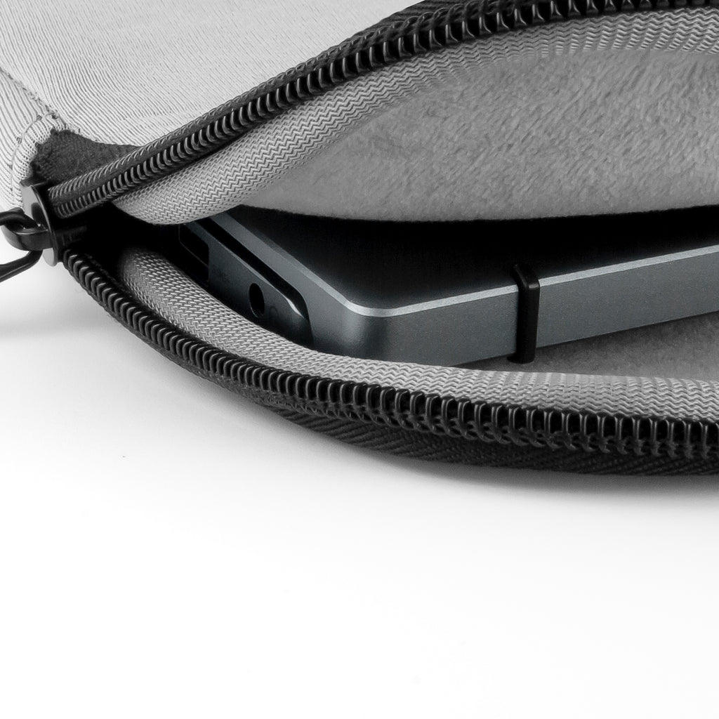 Funda Maletin Neopreno Phoenix Para Portátil O Tablet Hasta 14 Pulgadas Interior Terciopelo Gris