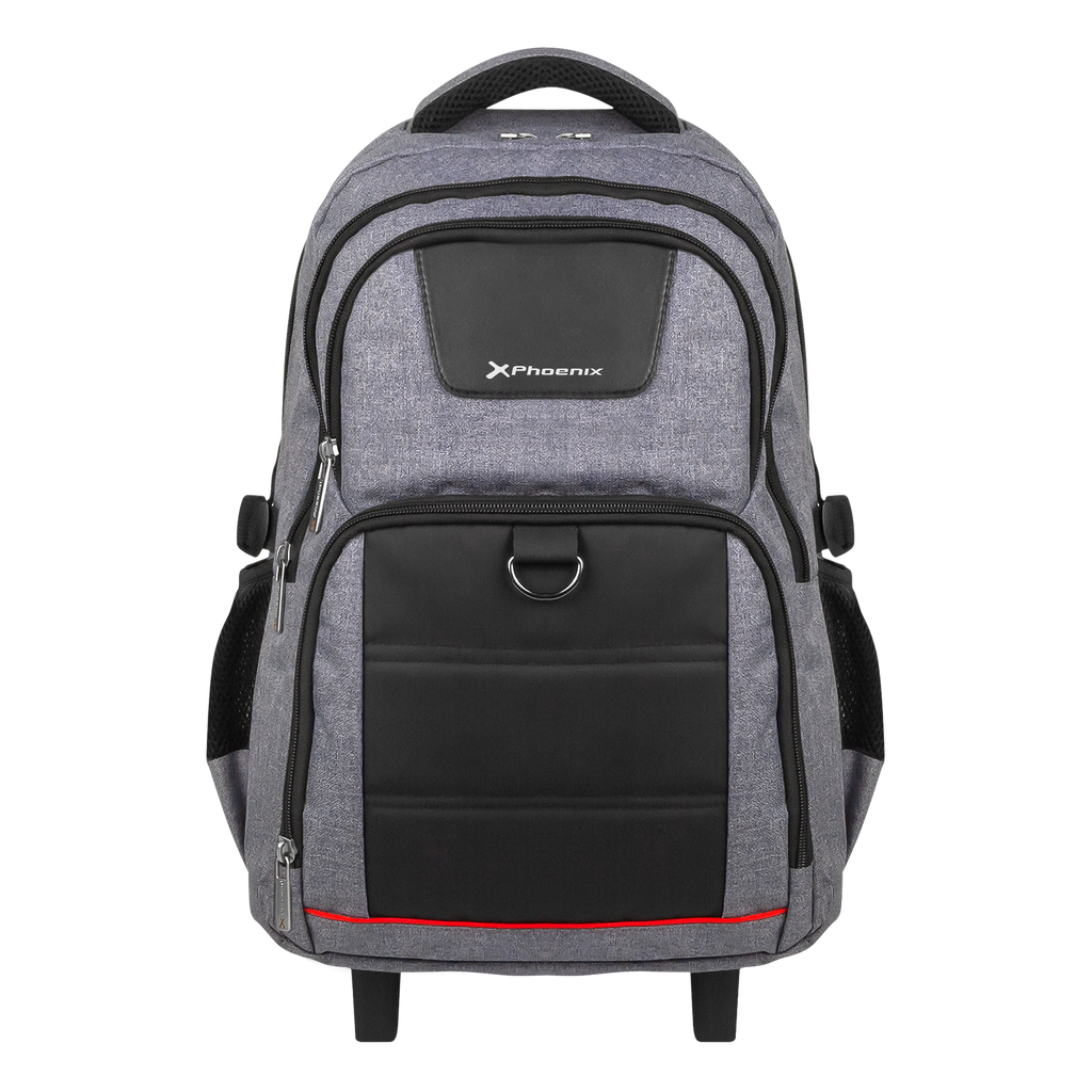 Mochila Con Ruedas Trolley Phoenix Discovery G Para Portátil 17 Pulgadas Gris