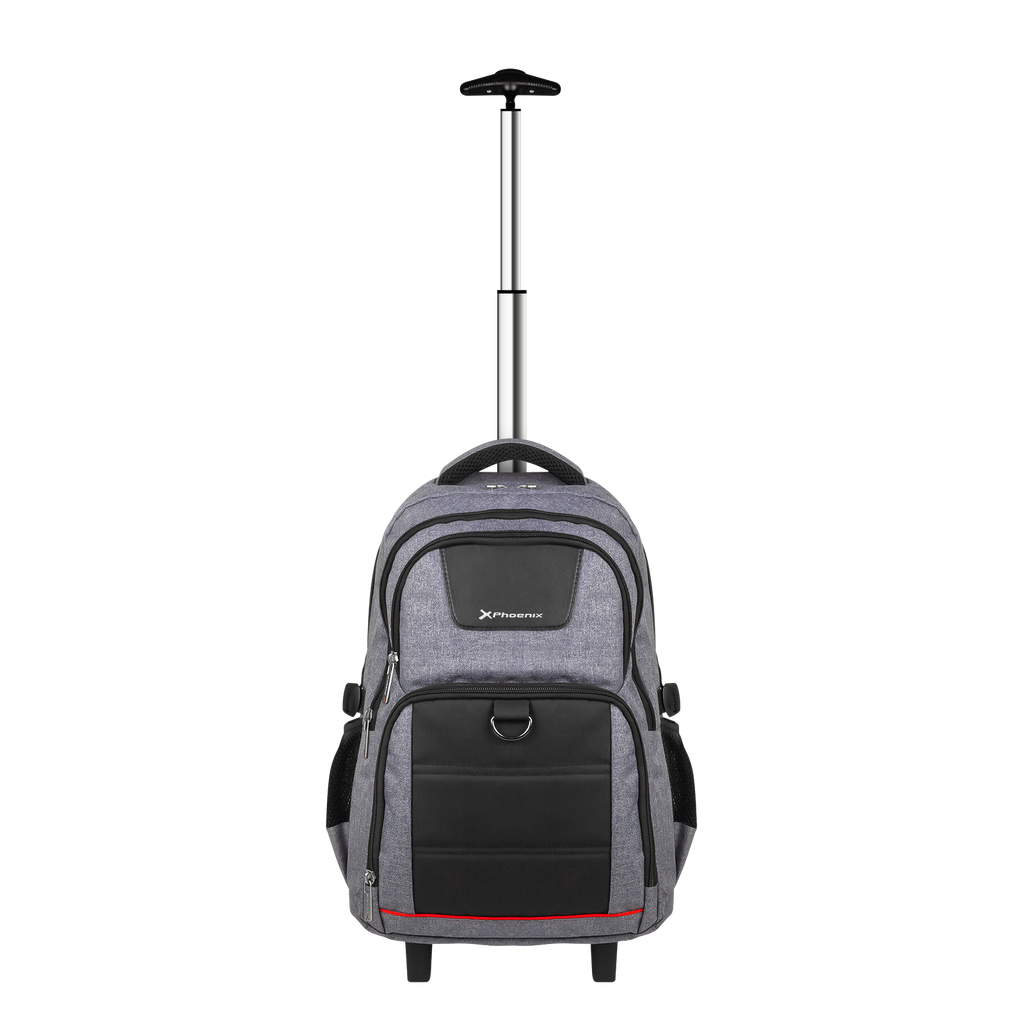 Mochila Con Ruedas Trolley Phoenix Discovery G Para Portátil 17 Pulgadas Gris