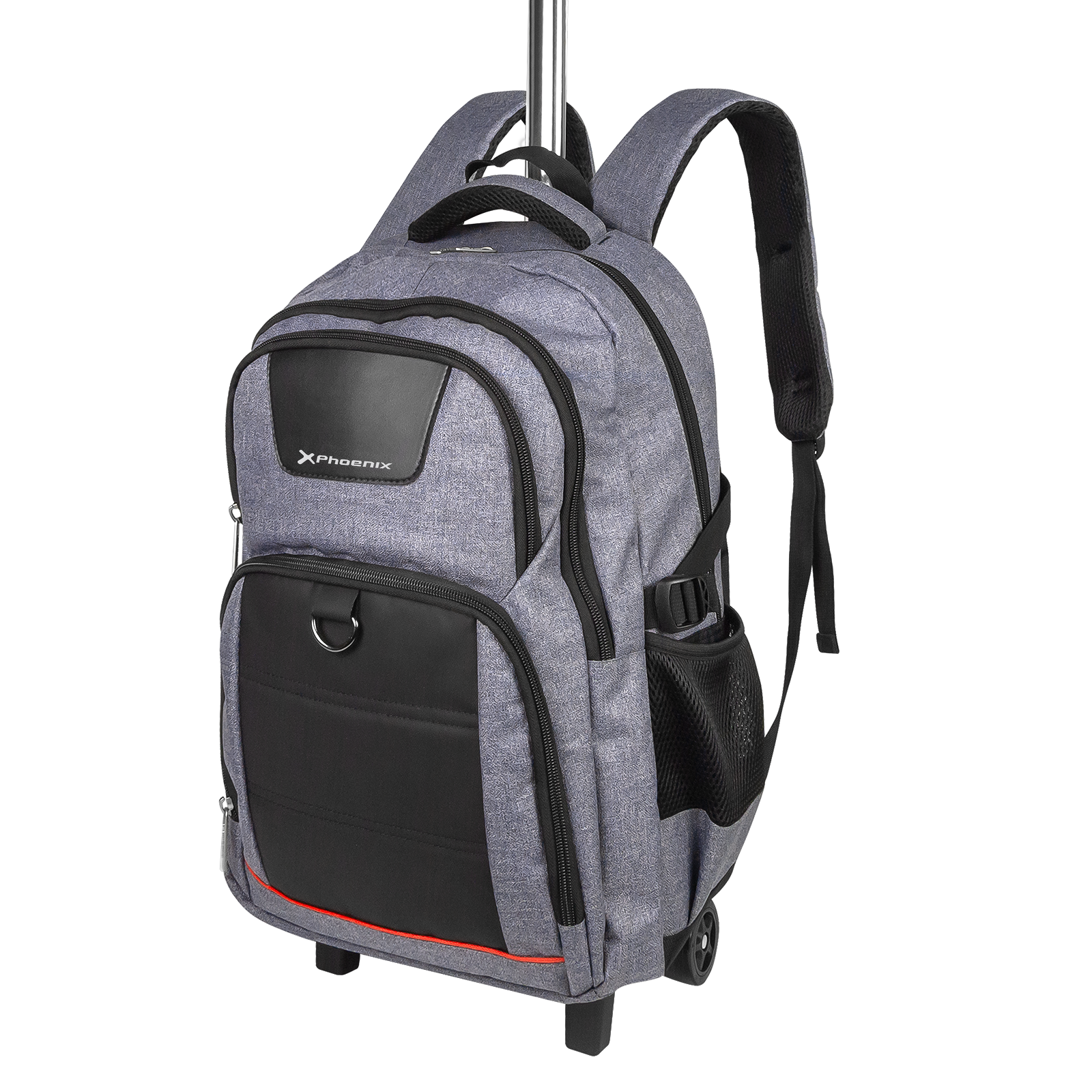Mochila Con Ruedas Trolley Phoenix Discovery G Para Portátil 17 Pulgadas Gris
