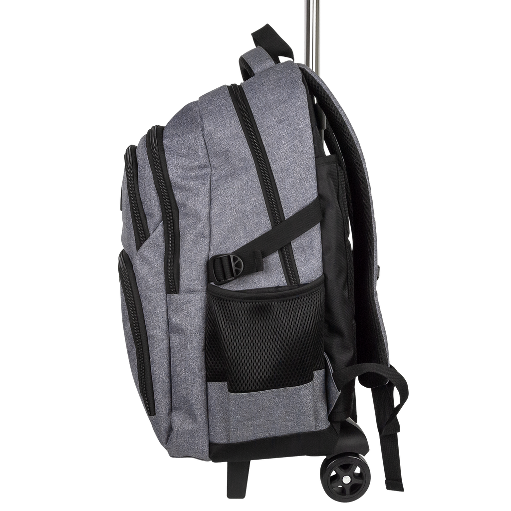 Mochila Con Ruedas Trolley Phoenix Discovery G Para Portátil 17 Pulgadas Gris