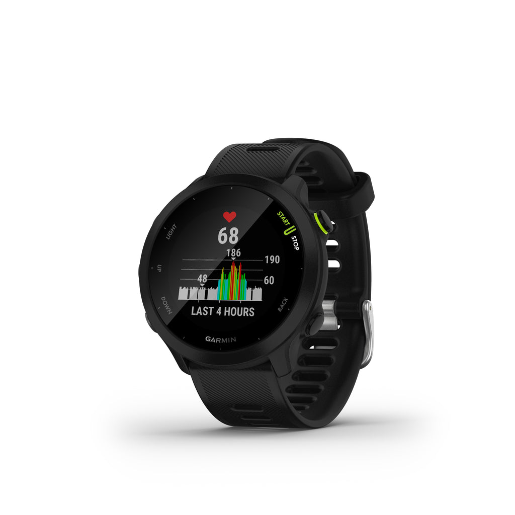 Smartwatch Garmin Forerunner 55 Bt Gps 42mm Mip Negro Resistencia Agua 5atm Pulsómetro Sueo