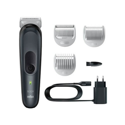 Afeitadora Corporal Braun Bodygroom Bg3340 Skinshield - Auto. 80m - 3 Peines - Bateria Main Image