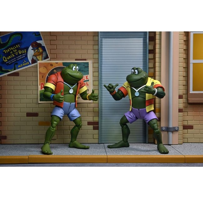 Pack 2 Figuras Neca Ranas Napoleon & Atilla 18 Cm Scale Action Figure Tmnt Cartoon Re - Run Hover Image