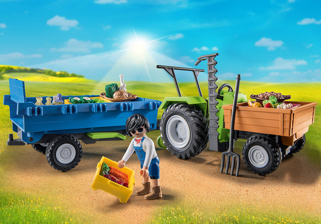 Playmobil Tractor Con Remolque Hover Image