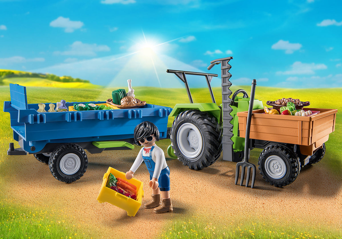 Playmobil Tractor Con Remolque