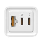 Cargador De Pared Leotec 65w Carga Rapida 2 Usb Tipo - C Pd 1 Usb - A Blanco
