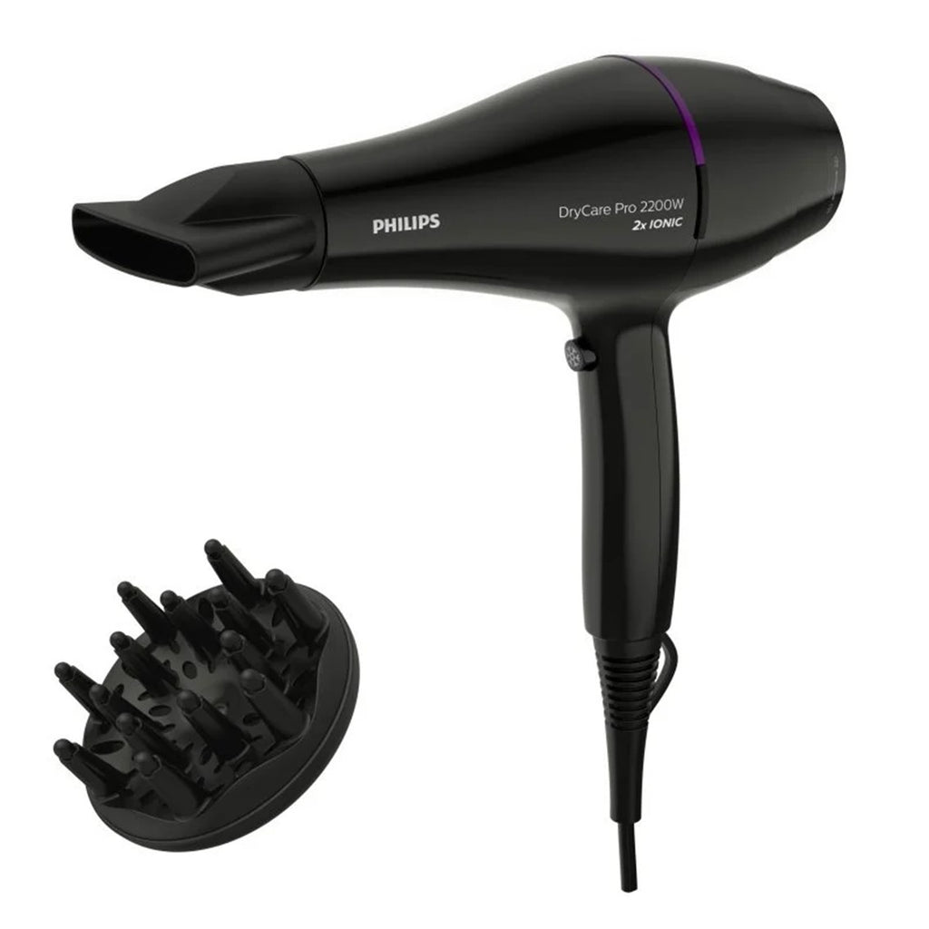 Secador De Pelo Philips Drycare Advanced Pro 2200w Ionizador X2 - Frio - Boq.9mm - Cable 1.8m - 6 Posiciones