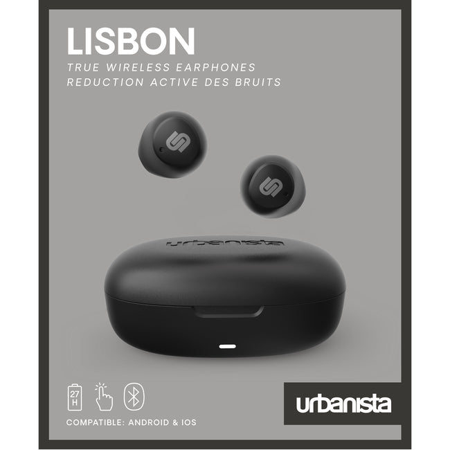 Auriculares Urbanista True Wireless Inalambricos Lisbon Midnight Black Main Image