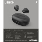 Auriculares Urbanista True Wireless Inalambricos Lisbon Midnight Black