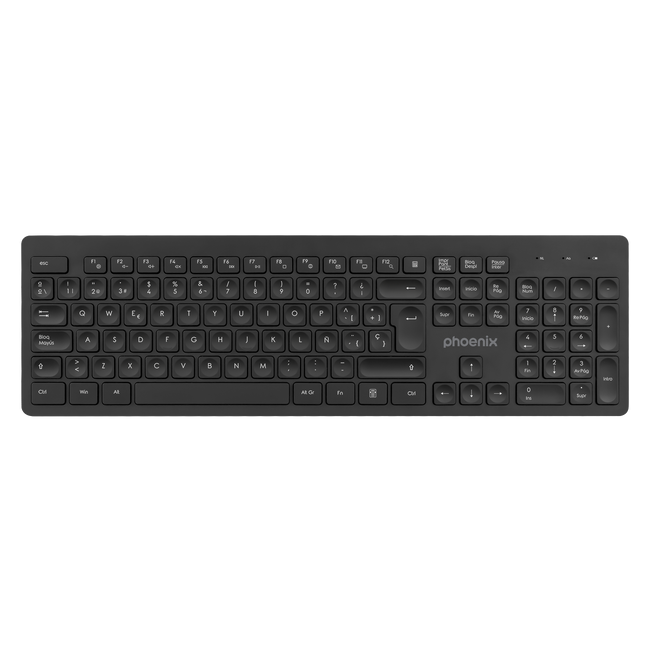Teclado Inalambrico Qwerty Phoenix K200 Negro Delgado Hover Image