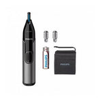 Cortapelos Philips + Naricero Nt3650 - 16 Negro 2peines - Cuchilla Lavable - Ducha - Recortador - Pila Aa