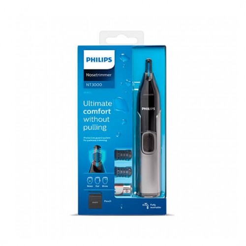 Cortapelos Philips + Naricero Nt3650 - 16 Negro 2peines - Cuchilla Lavable - Ducha - Recortador - Pila Aa