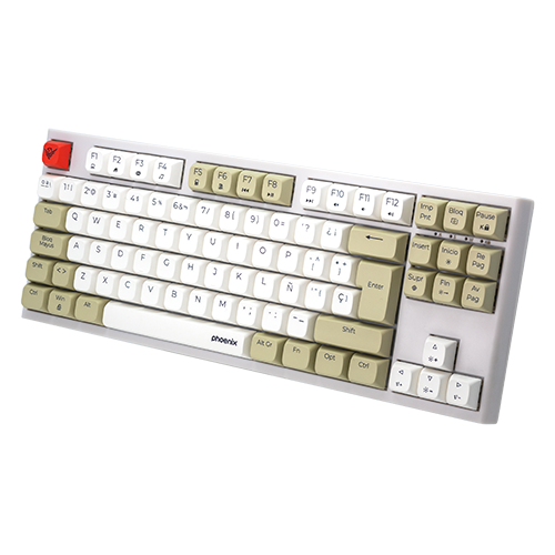 Teclado Gaming Royal Pbt Mecanico Blanco