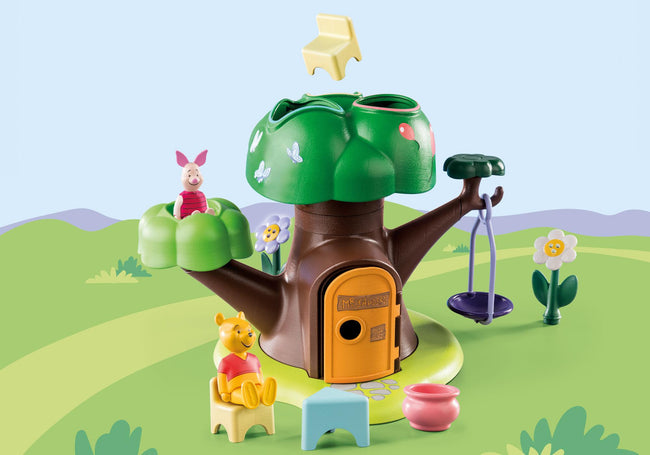 Playmobil 1.2.3 & Disney Winnie The Pooh & Piglet Casa Del rbol Hover Image