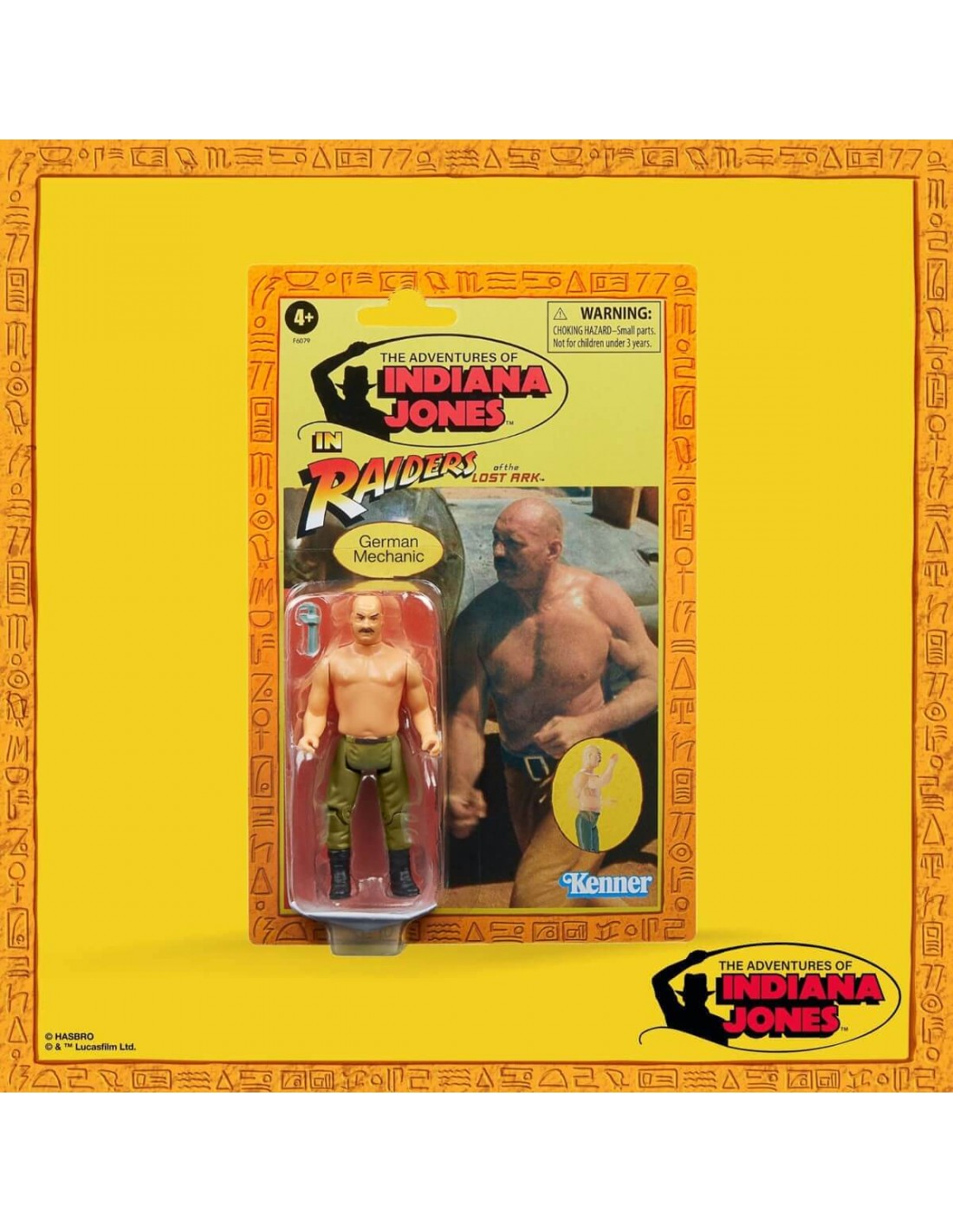 Figura Hasbro Indiana Jones Retro Collection Mecánico Alemán