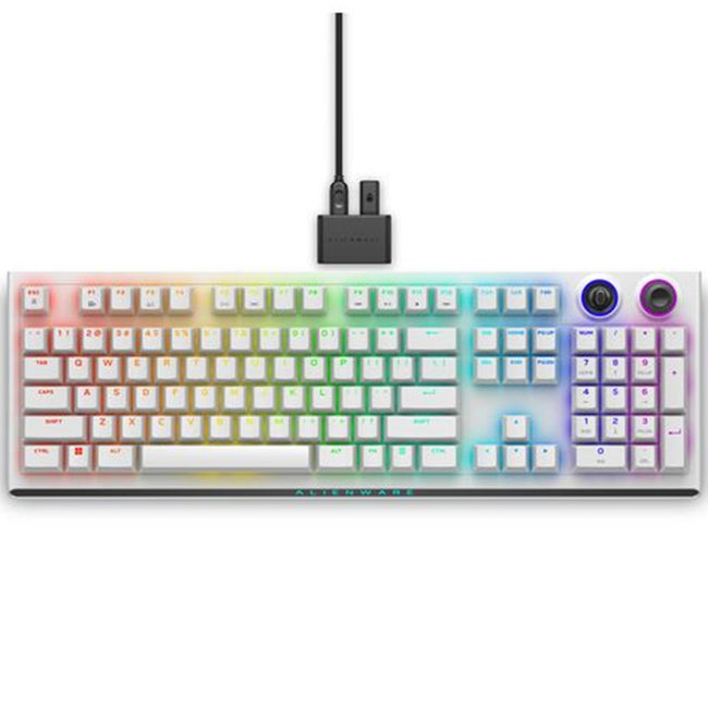 Teclado Dell Alienware Tri - Mode Wireless Gaming Aw920k Inalambrico Ingles Blanco Hover Image