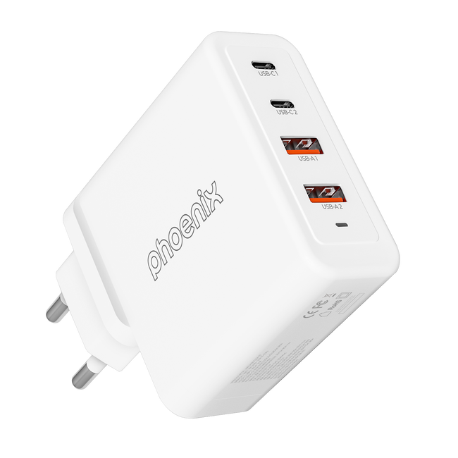 Cargador Tipo C 100w Gan Phoenix Universal Para Portatil Tablet O Smartphone Carga Rapida Hover Image