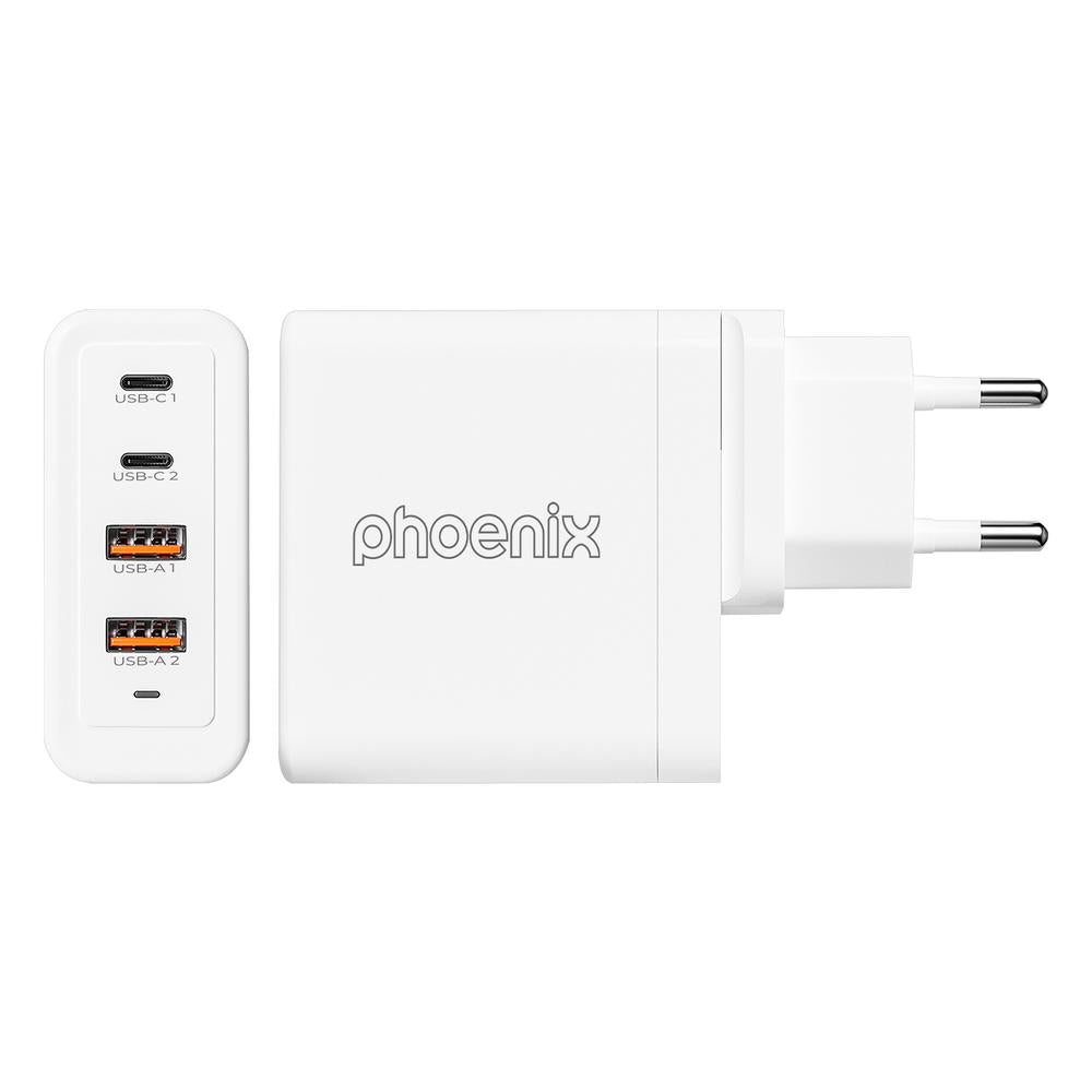 Cargador Tipo C 100w Gan Phoenix Universal Para Portatil Tablet O Smartphone Carga Rapida