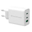 Cargador Conceptronic Carga Rapida Pd 1 Puerto Usb Tipo A - 2 Puertos Usb Tipo C - Althea - 65w - Blanco