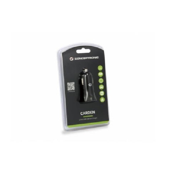 Cargador Coche Conceptronic Carden03b 2 Puertos Usb Tipo A 5v - 2.4a 12w