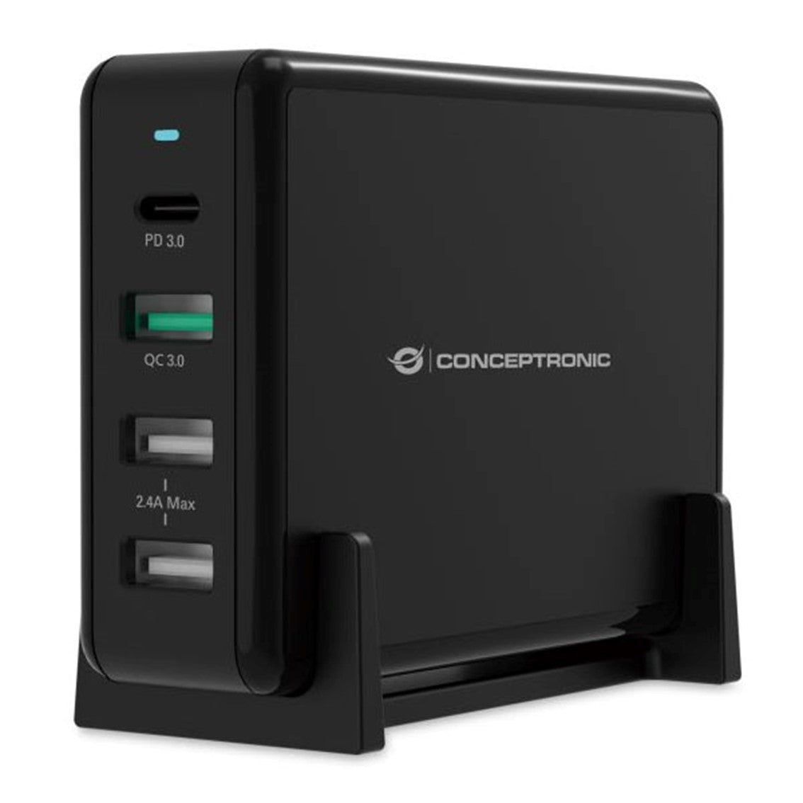 Cargador Conceptronic Ozul01b Carga Rapida Pd 3 X Usb Tipo A - 1 X Usb Tipo C - 65w
