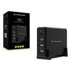 Cargador Conceptronic Ozul01b Carga Rapida Pd 3 X Usb Tipo A - 1 X Usb Tipo C - 65w