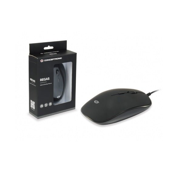 Mouse Raton Conceptronic Regas01b Optico - Usb - 1200dpi