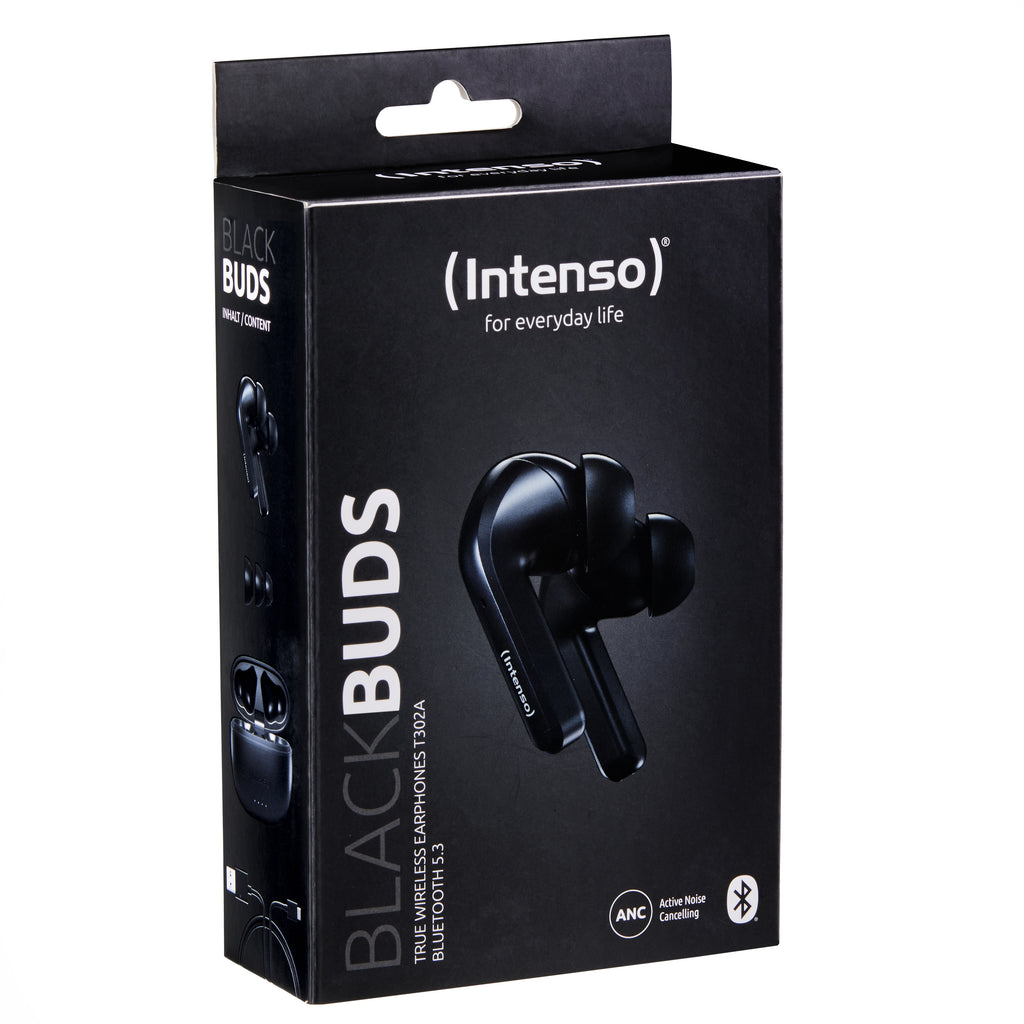 Auriculares Bluetooth Intenso Buds T300a Tws Con Anc Negro Inalambrico