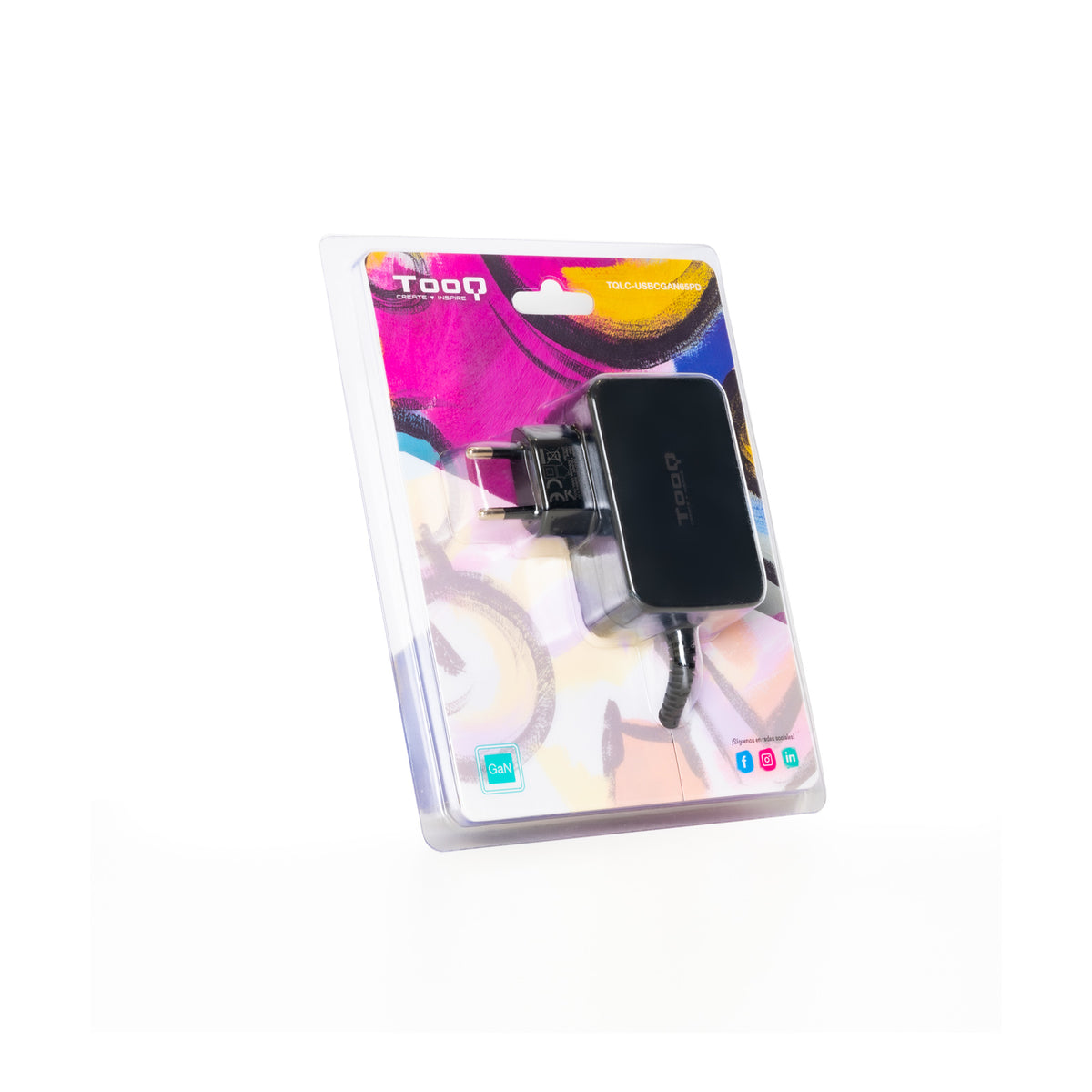 Cargador Portatil Tooq Gan Usb - C Pd 65w Negro